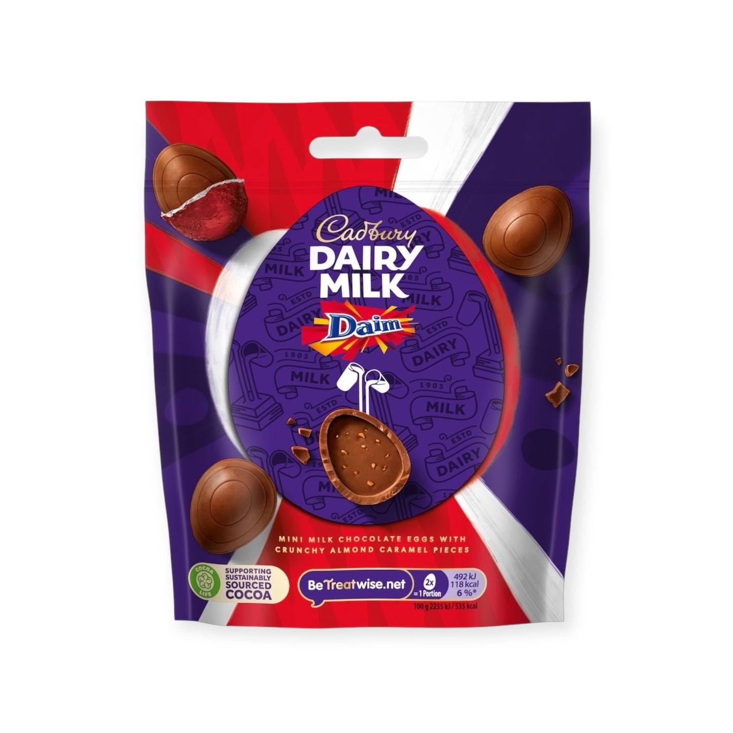 Cadbury Dairy Milk Daim Mini Chocolate Eggs 77g | Ansably