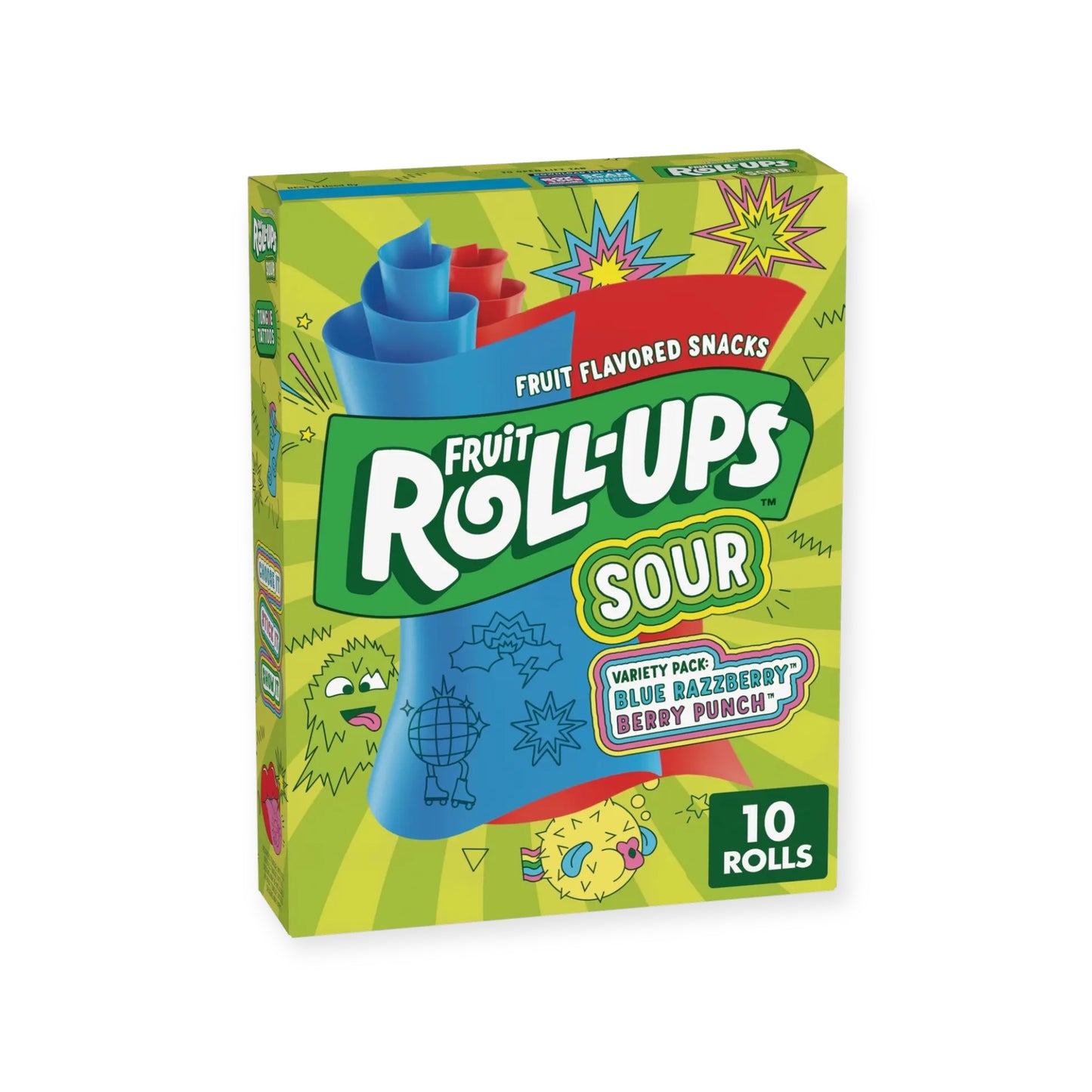 Fruit Roll-Ups Sour Variety Pack 14g x 10 Rolls | Ansably