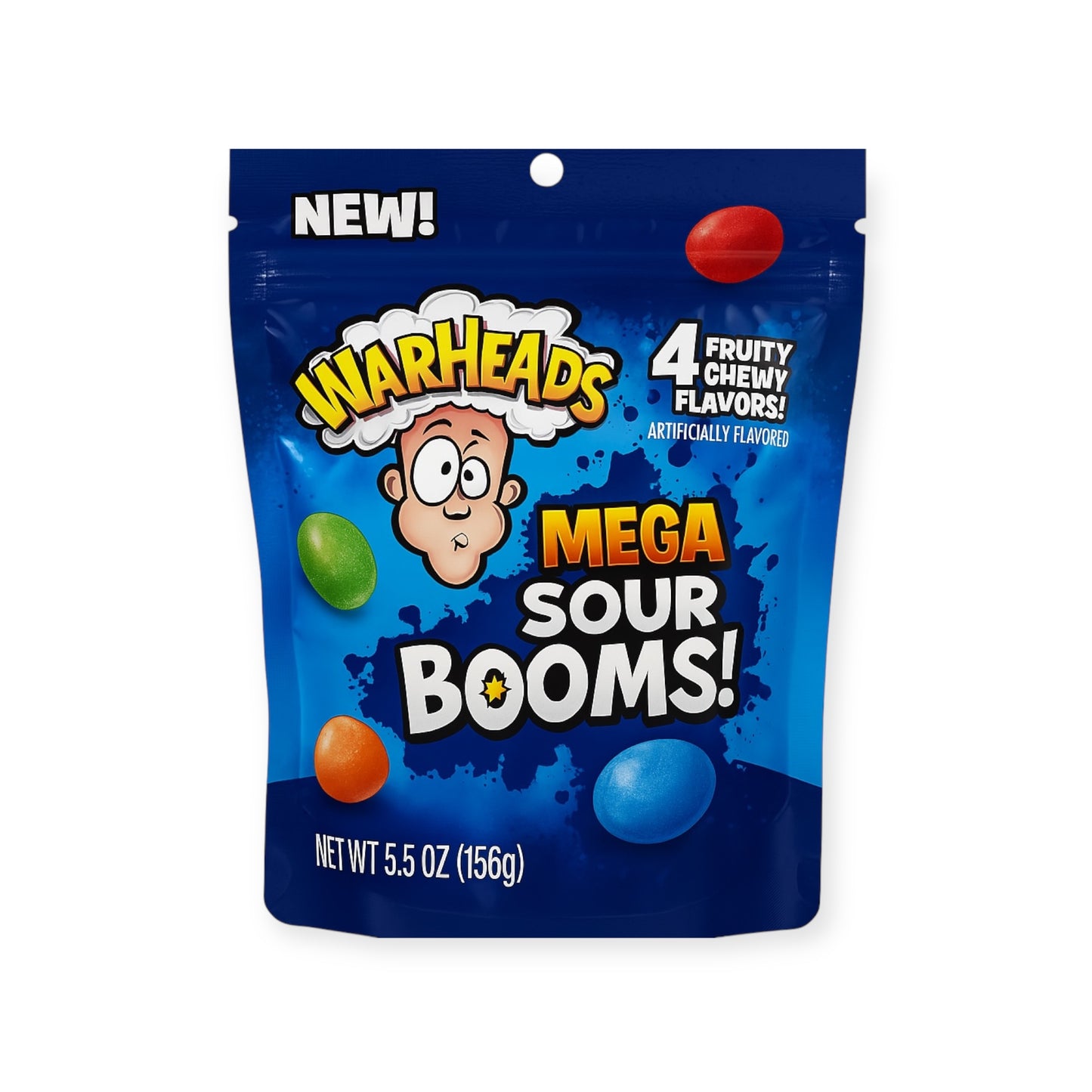 Warheads Mega Sour Booms Fruit Chew 156g | Ansably