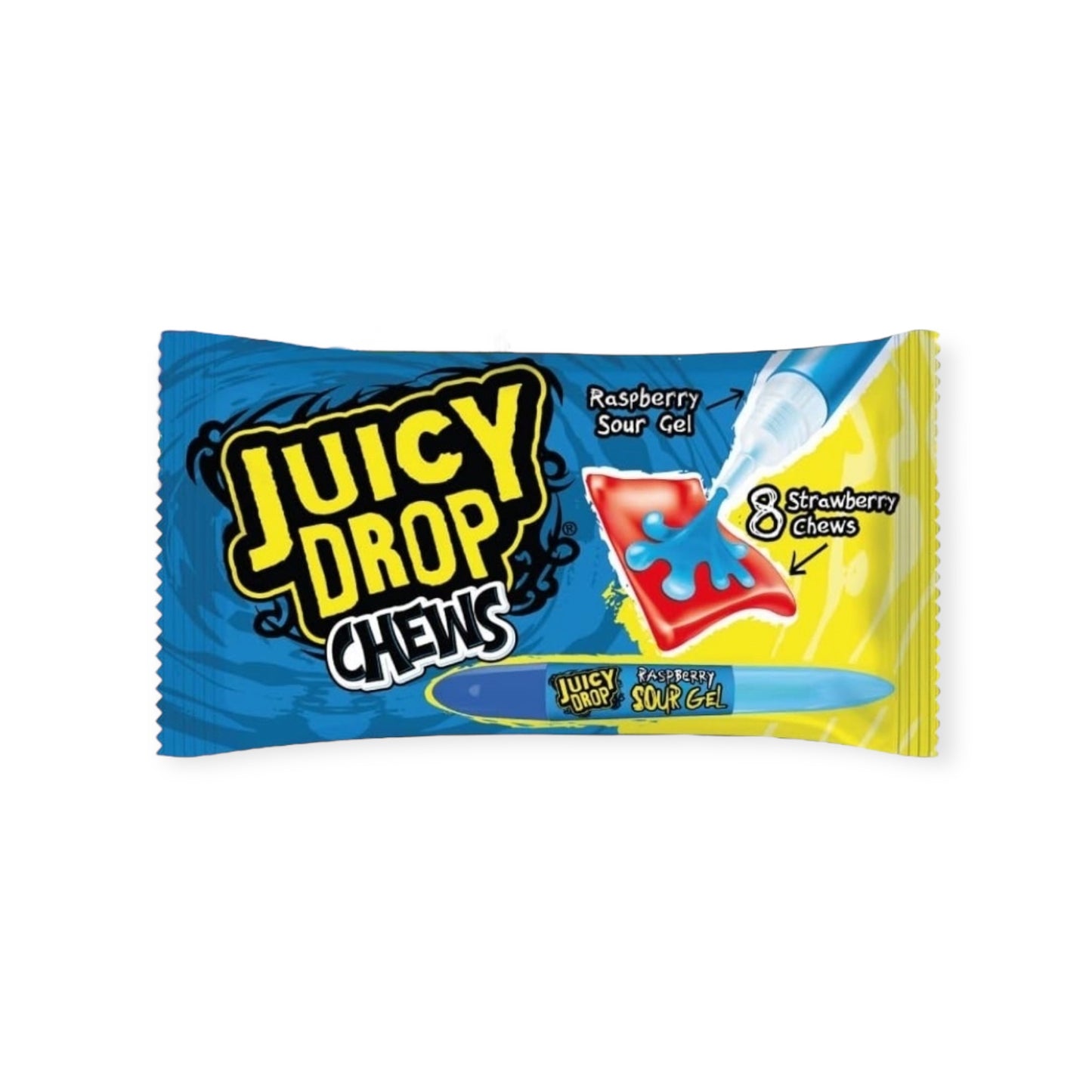 Juicy Drop Chews Strawberry with Raspberry Sour Gel 67g | Ansably