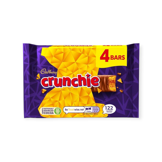 Cadbury Crunchie Chocolate Bars 4 x 26g