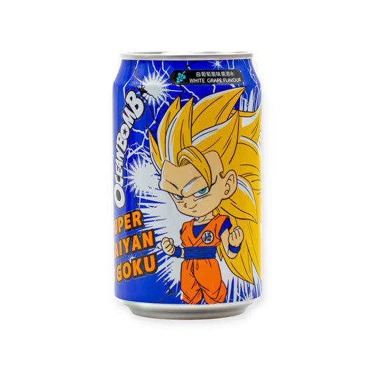 Ocean Bomb Super Saiyan Goku White Grape Soda 330ml | Ansably