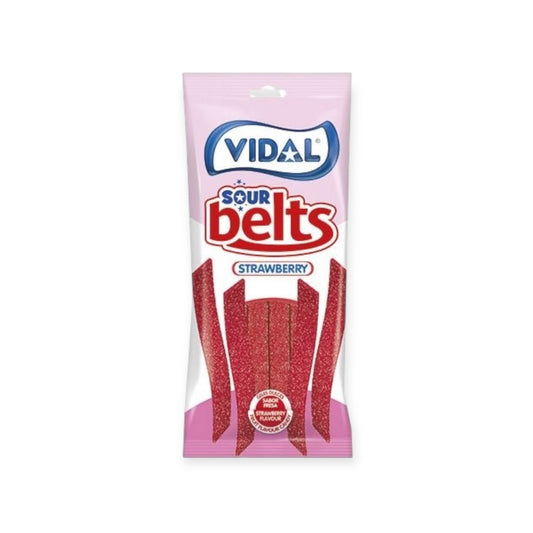 Vidal Sour Belts Strawberry Flavour 90g