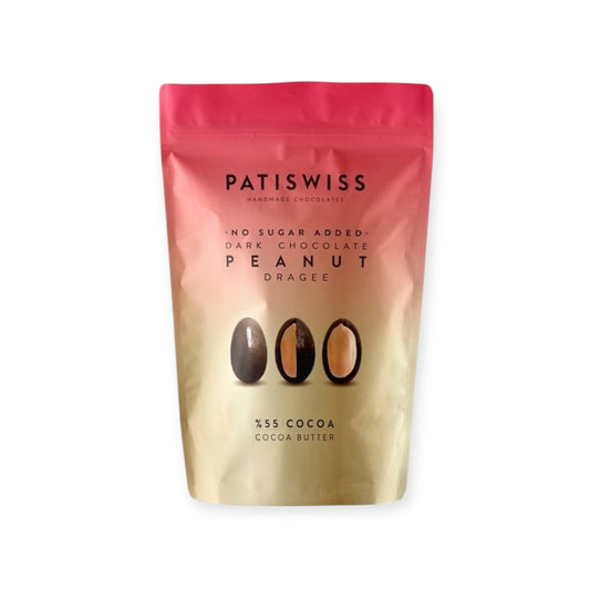 Patiswiss Peanut Dragee No Sugar Added Dark Chocolate 80g | Ansably