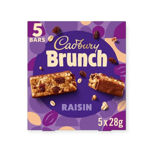 Cadbury Brunch Raisin Bars 5 x 28g