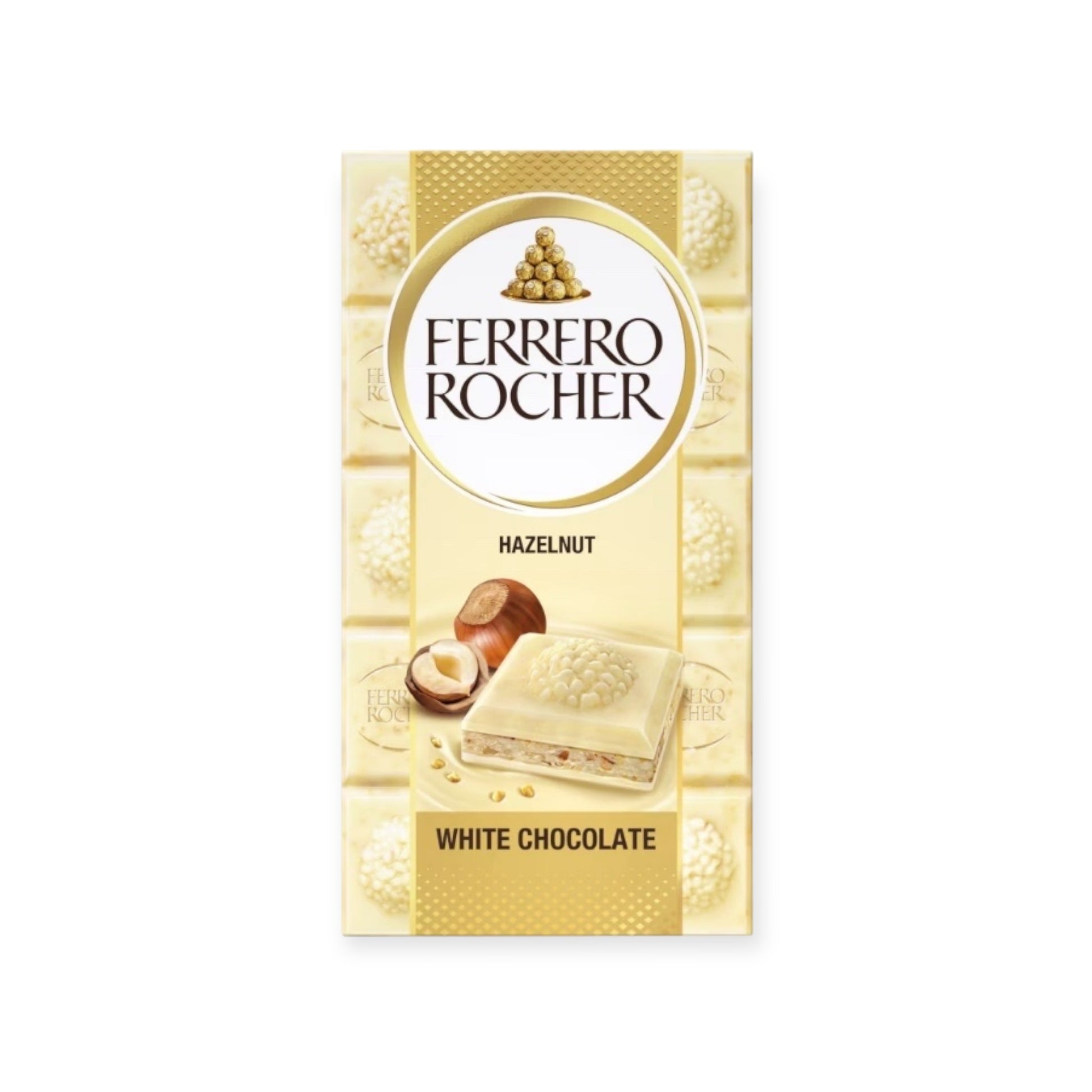 Ferrero Rocher White Chocolate Bar Hazelnut 90g | Ansably