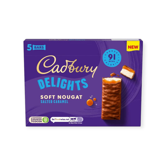 Cadbury Delights Soft Nougat Salted Caramel 5 x 22g