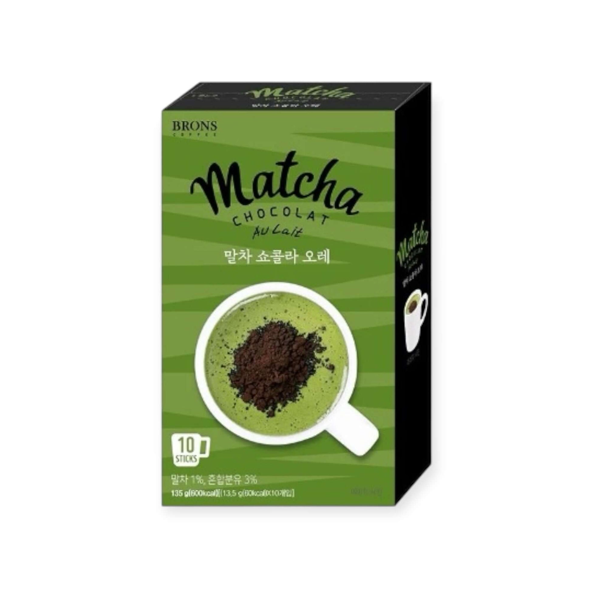 Brons Matcha Chocolate Café Au Lait 13.5g × 10 sticks | Ansably