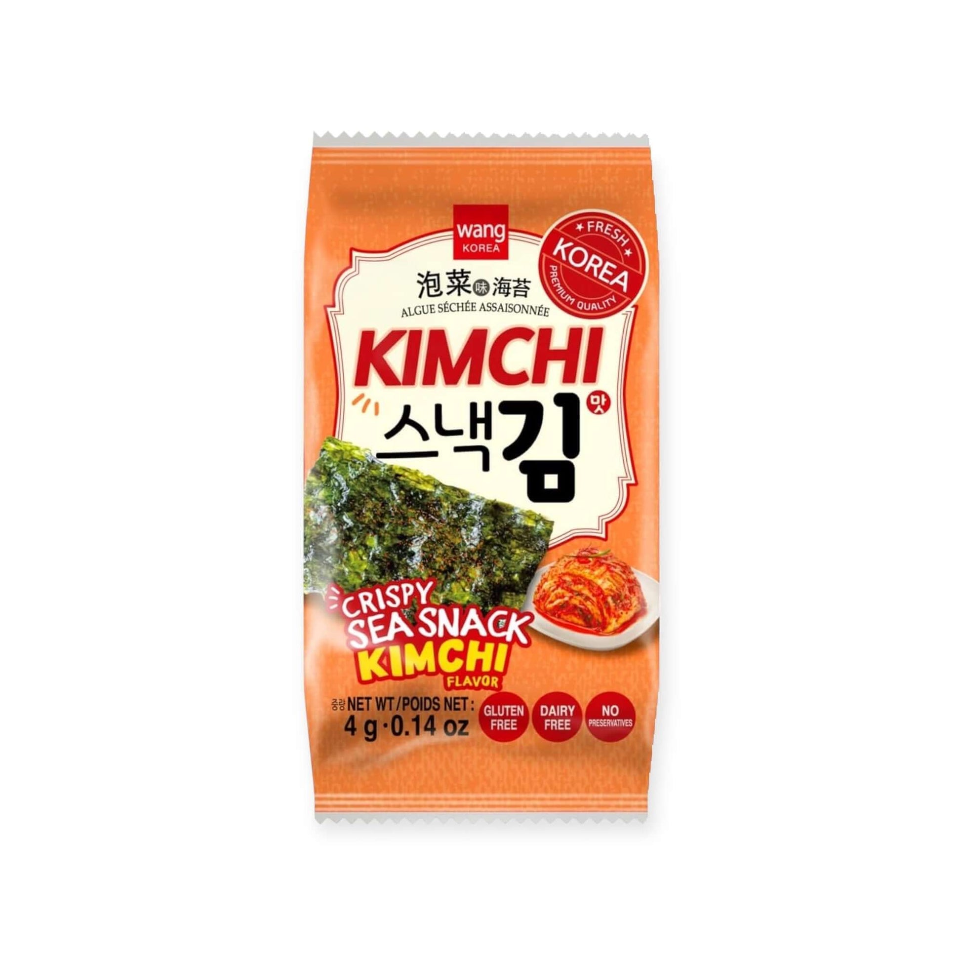 Wang Korean Roasted Seaweed Snack with Kimchi Flavor 4g | Ansably